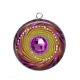 Pendentif Cabochon Argent - spirale brillante