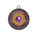 Pendentif Cabochon Argent - spirale brillante