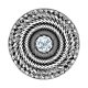 spirale brillante grise noir