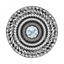 spirale brillante grise noir