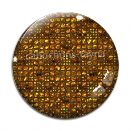 Cabochon Verre - fond brillant 