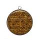 Pendentif Cabochon Argent - fond brillant 