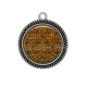 Pendentif Cabochon Argent - fond brillant 