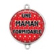 Connecteur Cabochon Argent - une maman formidable