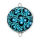 Connecteur Cabochon Argent - fond rond