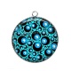 Pendentif Cabochon Argent - fond rond