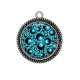 Pendentif Cabochon Argent - fond rond