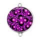 Connecteur Cabochon Argent - fond rond