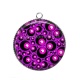 Pendentif Cabochon Argent - fond rond