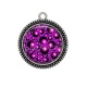 Pendentif Cabochon Argent - fond rond