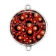 Connecteur Cabochon Argent - fond rond