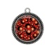 Pendentif Cabochon Argent - fond rond
