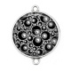 Connecteur Cabochon Argent - fond rond
