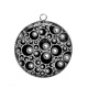 Pendentif Cabochon Argent - fond rond