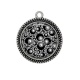 Pendentif Cabochon Argent - fond rond
