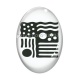 Cabochon Verre Ovale - motif abstrait