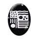 Cabochon Verre Ovale - motif abstrait