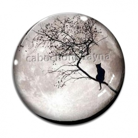 Cabochon Verre - chat