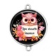 Connecteur Cabochon Argent - une chouette maman