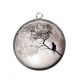 Pendentif Cabochon Argent - chat