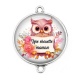 Connecteur Cabochon Argent - une chouette maman