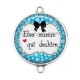 Connecteur Cabochon Argent - élue maman qui déchire