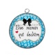 Pendentif Cabochon Argent - élue maman qui déchire