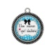 Pendentif Cabochon Argent - élue maman qui déchire