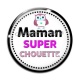 Cabochon Verre - maman super chouette