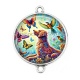 Connecteur Cabochon Argent - chien