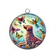 Pendentif Cabochon Argent - chien