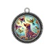 Pendentif Cabochon Argent - chien