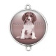 Connecteur Cabochon Argent - chien
