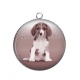Pendentif Cabochon Argent - chien
