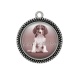 Pendentif Cabochon Argent - chien