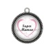 Pendentif Cabochon Argent - super maman