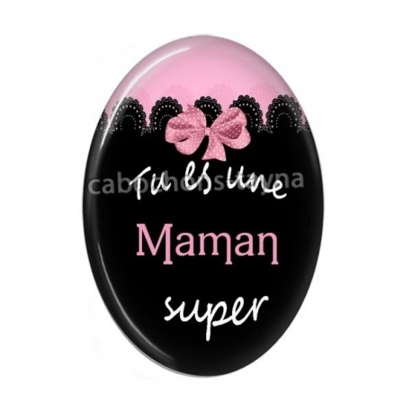 Cabochon Résine Ovale - tu es une maman super