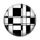 Cabochon Résine - Fond Géométrique noir et blanc