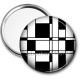 Miroir de poche - Fond Géométrique noir et blanc