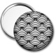 Miroir de poche - Fond vagues noir et blanc