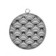 Pendentif Cabochon Argent - Fond vagues noir et blanc