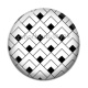 Cabochon Résine - Fond Géométrique noir et blanc