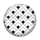 Cabochon Verre - Fond Géométrique noir et blanc