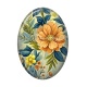 Cabochon Résine Ovale - fleur