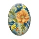 Cabochon Verre Ovale - fleur