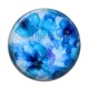 Cabochon Résine - coquelicot bleu