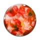 Cabochon Verre - coquelicot rouge