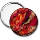 Miroir de poche - fond ton rouge