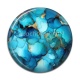 Cabochon Résine - fond ton bleu