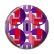 Cabochon Résine - motif géométrique